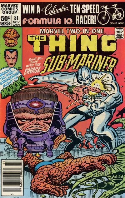 Cover for Marvel Two-in-One (Marvel, 1974 series) #81 [Newsstand]
