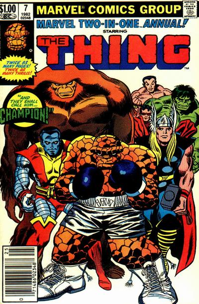 Cover for Marvel Two-in-One Annual (Marvel, 1976 series) #7 [Newsstand]