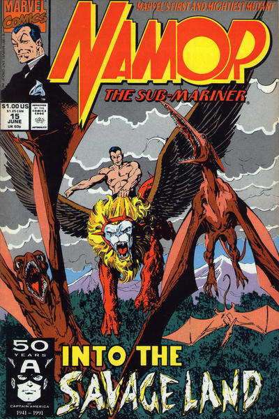 Cover for Namor, the Sub-Mariner (Marvel, 1990 series) #15 [Direct]