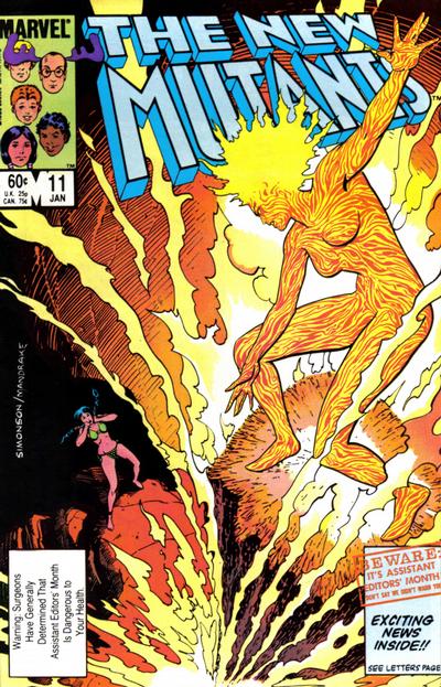 Cover for The New Mutants (Marvel, 1983 series) #11 [Direct]
