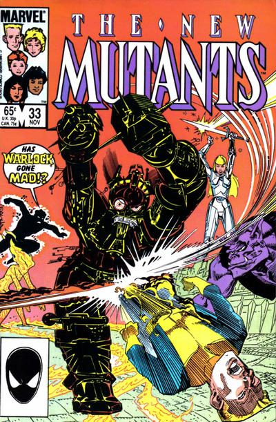 Cover for The New Mutants (Marvel, 1983 series) #33 [Direct]