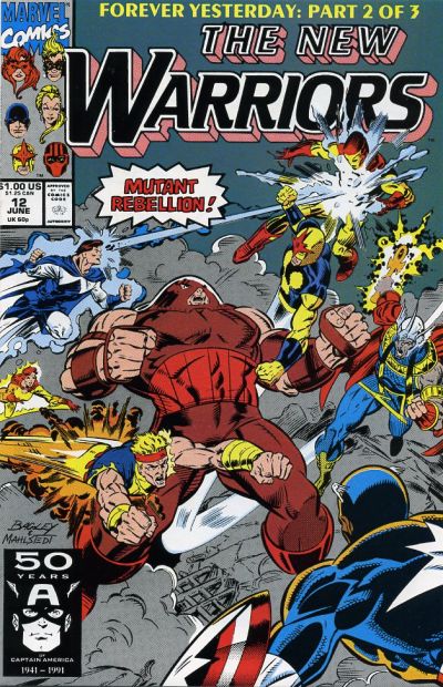 Cover for The New Warriors (Marvel, 1990 series) #12 [Direct]