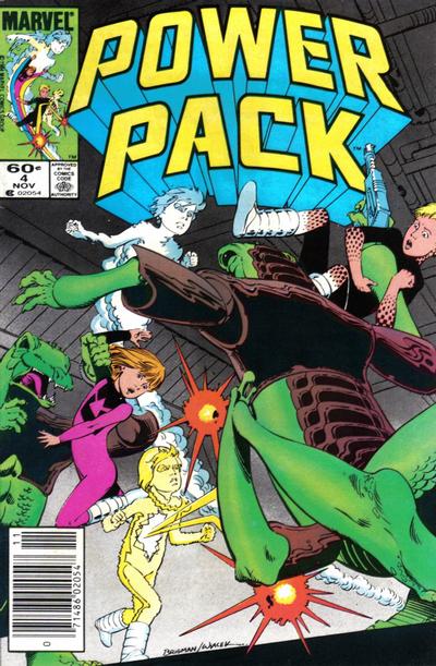 Cover for Power Pack (Marvel, 1984 series) #4 [Newsstand]