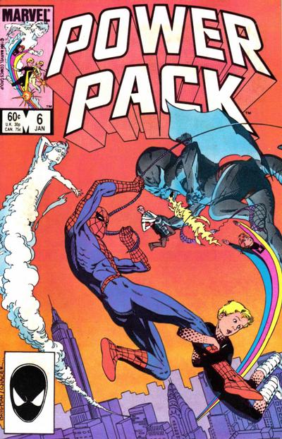 Cover for Power Pack (Marvel, 1984 series) #6 [Direct]