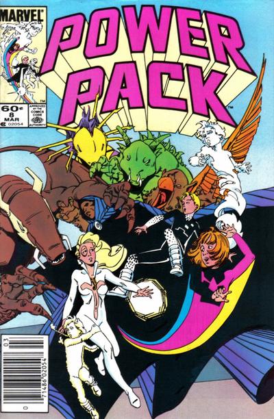 Cover for Power Pack (Marvel, 1984 series) #8 [Newsstand]