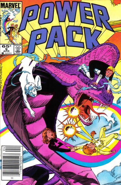Cover for Power Pack (Marvel, 1984 series) #9 [Newsstand]