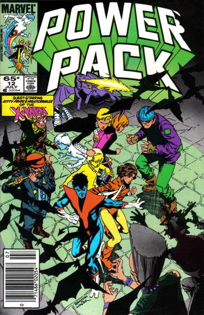 Cover for Power Pack (Marvel, 1984 series) #12 [Newsstand]