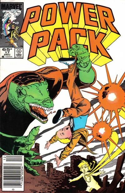 Cover for Power Pack (Marvel, 1984 series) #17 [Newsstand]