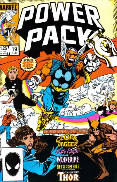 Cover for Power Pack (Marvel, 1984 series) #19 [Direct]