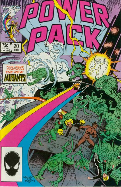 Cover for Power Pack (Marvel, 1984 series) #20 [Direct]