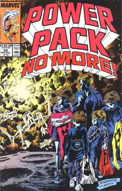 Cover for Power Pack (Marvel, 1984 series) #52