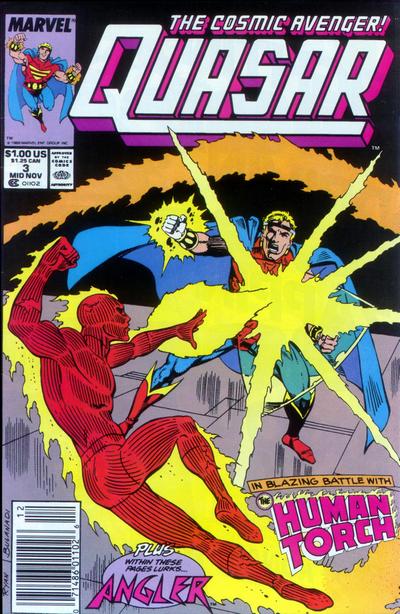 Cover for Quasar (Marvel, 1989 series) #3 [Newsstand]