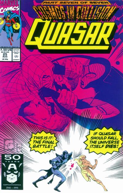Cover for Quasar (Marvel, 1989 series) #25