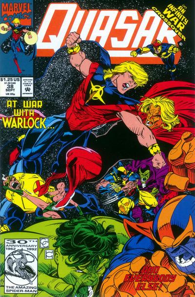 Cover for Quasar (Marvel, 1989 series) #38