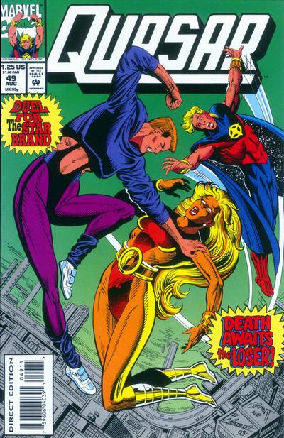 Cover for Quasar (Marvel, 1989 series) #49