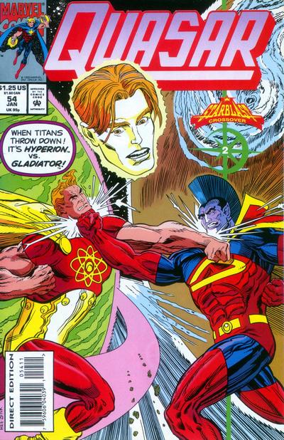 Cover for Quasar (Marvel, 1989 series) #54