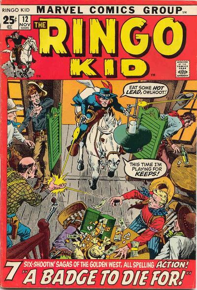Cover for The Ringo Kid (Marvel, 1970 series) #12