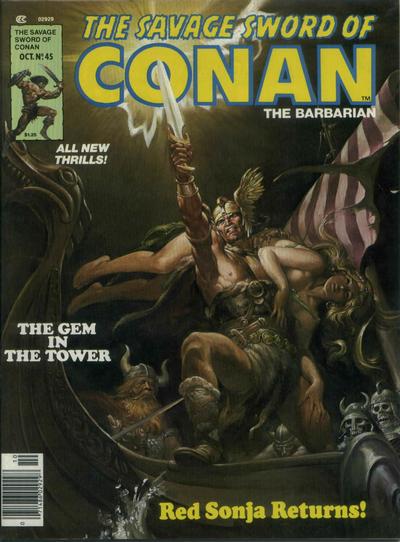 Cover for The Savage Sword of Conan (Marvel, 1974 series) #45