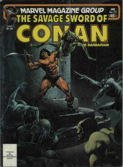 Cover for The Savage Sword of Conan (Marvel, 1974 series) #72 [Direct]