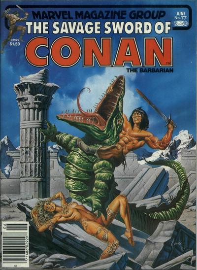 Cover for The Savage Sword of Conan (Marvel, 1974 series) #77