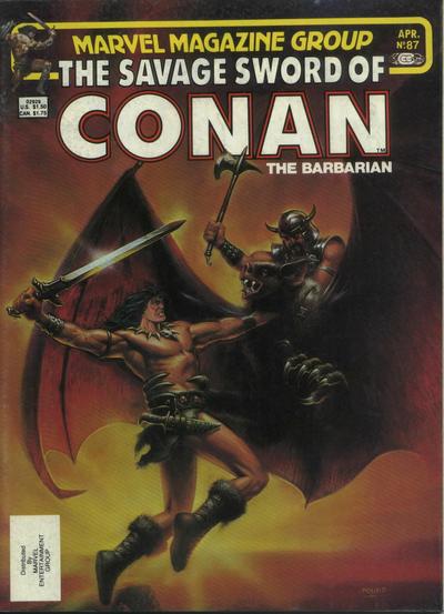 Cover for The Savage Sword of Conan (Marvel, 1974 series) #87 [Direct]