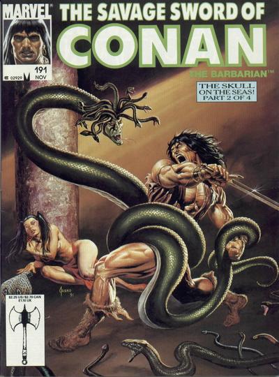 Cover for The Savage Sword of Conan (Marvel, 1974 series) #191 [Direct]