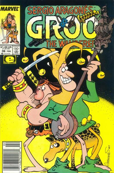 Cover for Sergio Aragonés Groo the Wanderer (Marvel, 1985 series) #36 [Newsstand]