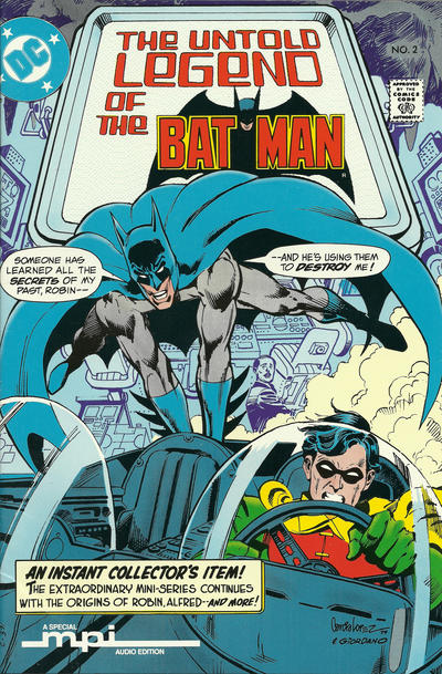 Cover for The Untold Legend of the Batman [MPI Audio Edition] (DC, 1989 series) #2