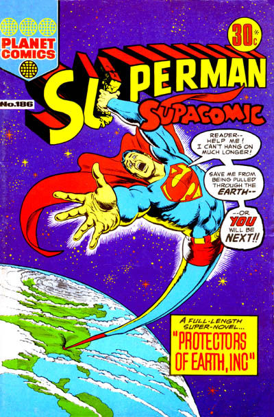 Cover for Superman Supacomic (K. G. Murray, 1959 series) #186