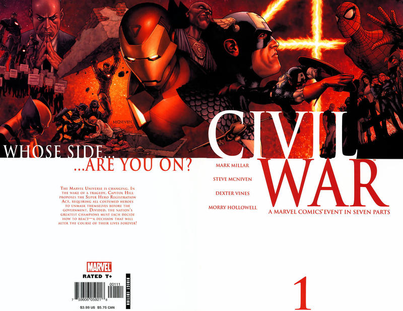Cover for Civil War (Marvel, 2006 series) #1 [Standard Cover]