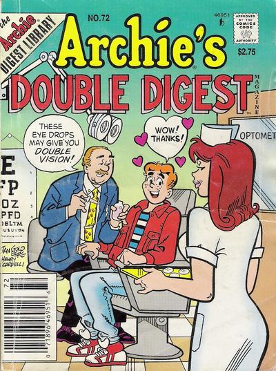 Cover for Archie's Double Digest Magazine (Archie, 1984 series) #72