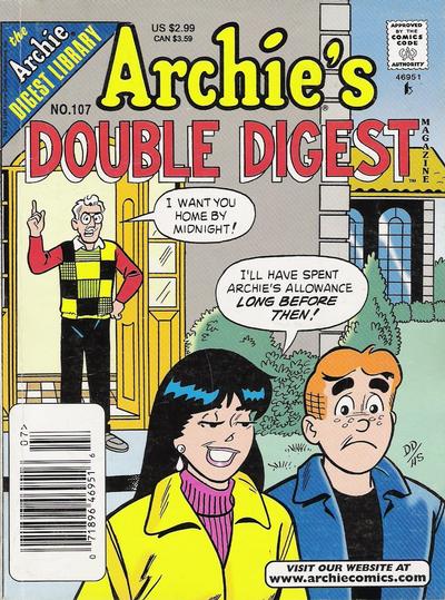 Cover for Archie's Double Digest Magazine (Archie, 1984 series) #107