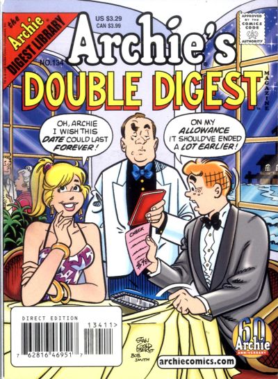 Cover for Archie's Double Digest Magazine (Archie, 1984 series) #134 [Direct Edition]