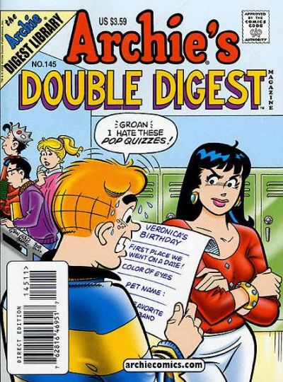 Cover for Archie's Double Digest Magazine (Archie, 1984 series) #145