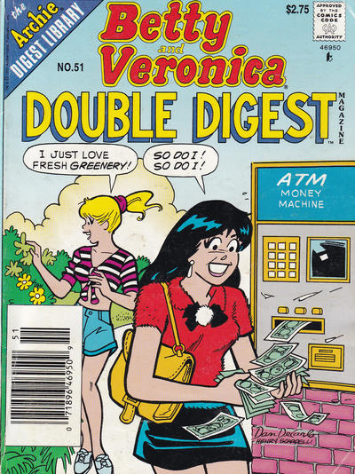 Cover for Betty and Veronica Double Digest Magazine (Archie, 1987 series) #51