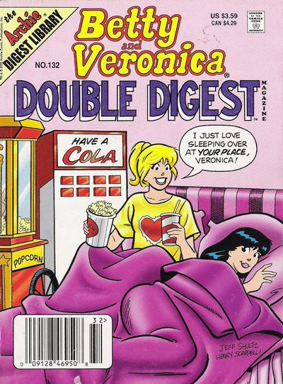 Cover for Betty and Veronica Double Digest Magazine (Archie, 1987 series) #132