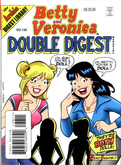Cover for Betty & Veronica (Jumbo Comics) Double Digest (Archie, 1987 series) #138 [Direct Edition]