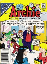 Cover Thumbnail for Archie Comics Digest (Archie, 1973 series) #93 [Newsstand]