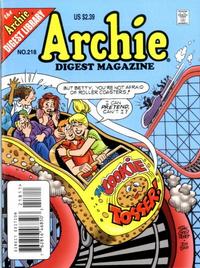 Cover for Archie Comics Digest (Archie, 1973 series) #218