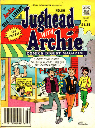 Cover for Jughead with Archie Digest (Archie, 1974 series) #80 [Newsstand]