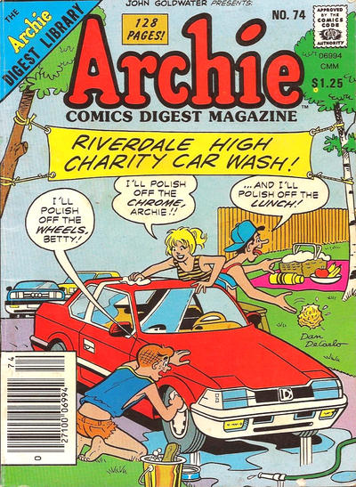 Cover for Archie Comics Digest (Archie, 1973 series) #74