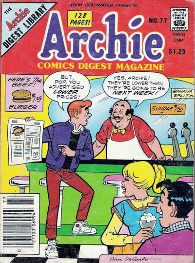 Cover for Archie Comics Digest (Archie, 1973 series) #77