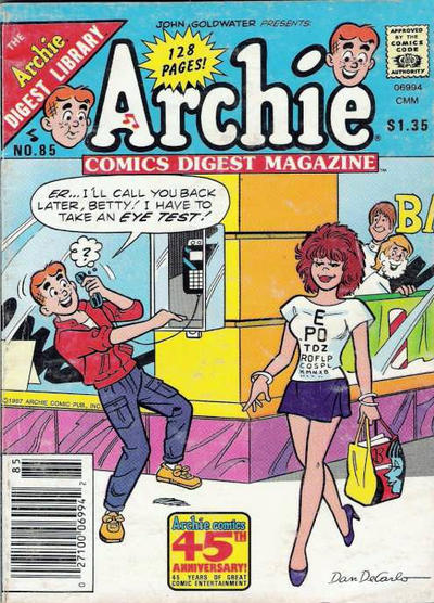 Cover for Archie Comics Digest (Archie, 1973 series) #85