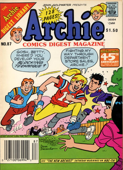 Cover for Archie Comics Digest (Archie, 1973 series) #87