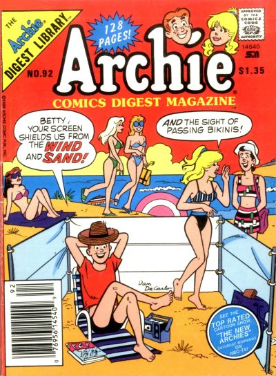 Cover for Archie Comics Digest (Archie, 1973 series) #92