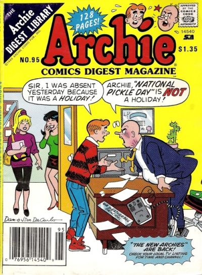 Cover for Archie Comics Digest (Archie, 1973 series) #95 [Newsstand]
