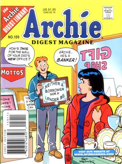 Cover for Archie Comics Digest (Archie, 1973 series) #159