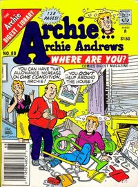 Cover Thumbnail for Archie... Archie Andrews, Where Are You? Comics Digest Magazine (Archie, 1977 series) #68 [Newsstand]