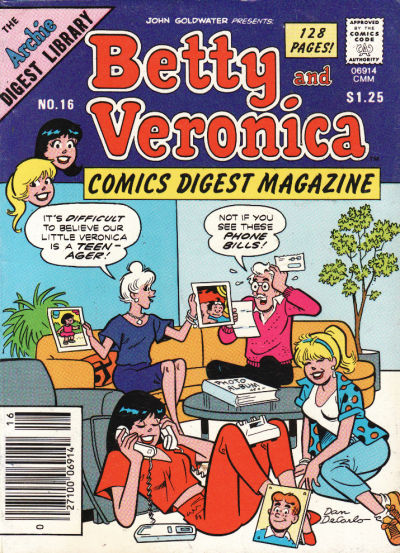 Cover for Betty and Veronica Comics Digest Magazine (Archie, 1983 series) #16