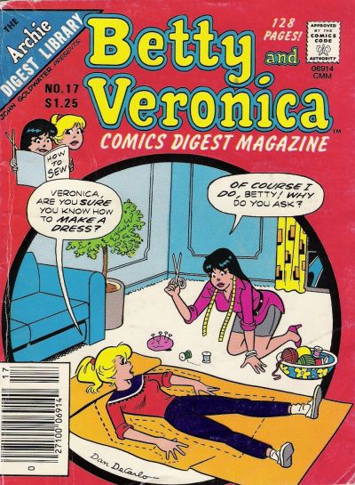 Cover for Betty and Veronica Comics Digest Magazine (Archie, 1983 series) #17 [Canadian]